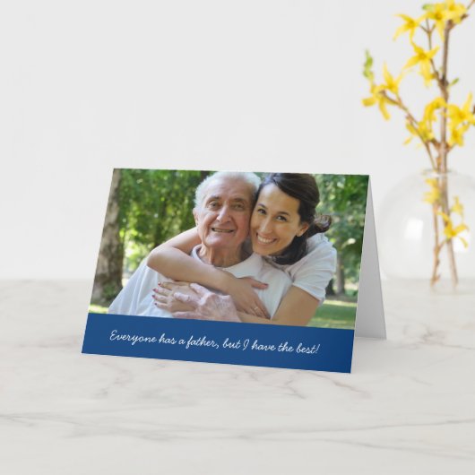 写真最高のの父の日がある カード (黄色い花)