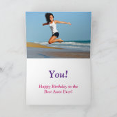 写真最高のパーソナライズされたOlums Ever誕生日カード カード (内部)