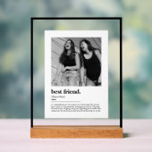 写真最高の付き友友おもしろい辞書の定義 アクリルサイン (ニュートラル)