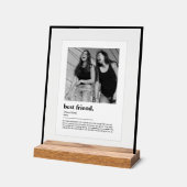 写真最高の付き友友おもしろい辞書の定義 アクリルサイン (傾斜)