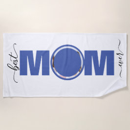 写真最高の付きMOM Ever ビーチタオル
