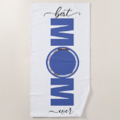 写真最高の付きMOM Ever ビーチタオル (正面)