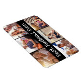 写真最高の夫エバーおもしろいパーソナライズされたブラック マグネット (右側)