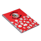 写真最高の母は常にモノグラムフローラ赤い白 ノートブック (右側)