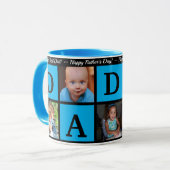 写真最高のDADDY Collage Coffee Father's Day Black マグカップ (正面左)