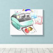 写真来はインスタントカメラから キャンバスプリント (インサイチュ (ウッドフロア))