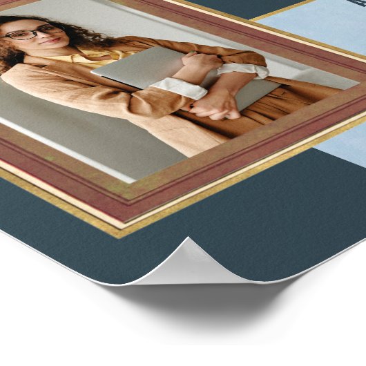 写真枠の写真の表示従業員 ポスター (角)