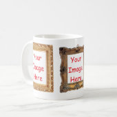 写真枠付き画像 – 3枚の写真を追カスタマイズ加 コーヒーマグカップ (正面左)