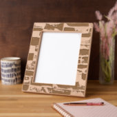 写真枠装飾スタイル及びデザイン レーザー彫刻フレーム (左)