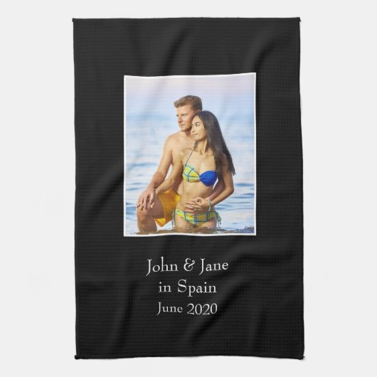 写真枠、写真カスタム-パーソナライズされた キッチンタオル (縦)