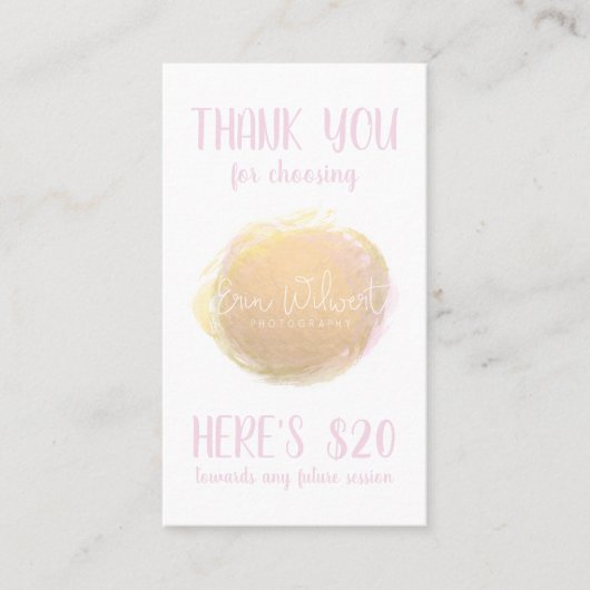 写真業務用クーポンカード 名刺 (正面)