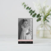 写真業務用図形ブロックブラック赤面 名刺 (スタンド正面)