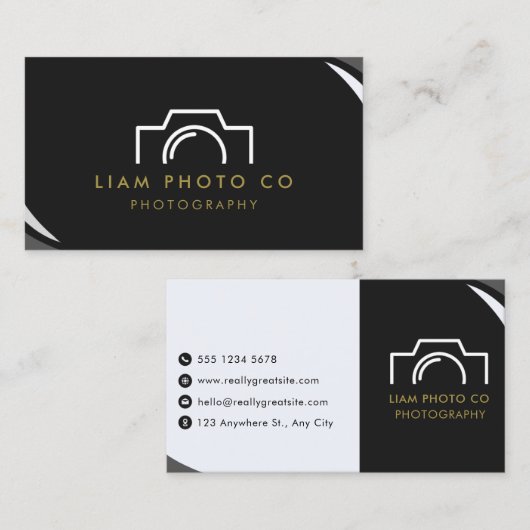写真業界の名刺ミニマル写真家 名刺 (正面/裏面)