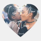 写真母の日の贈り物の名前オン記念スタイリッシュ酒 ハートシール (正面)