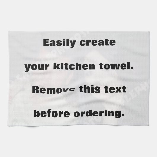 写真水平キッチンタオルを簡単に作成 キッチンタオル (横)