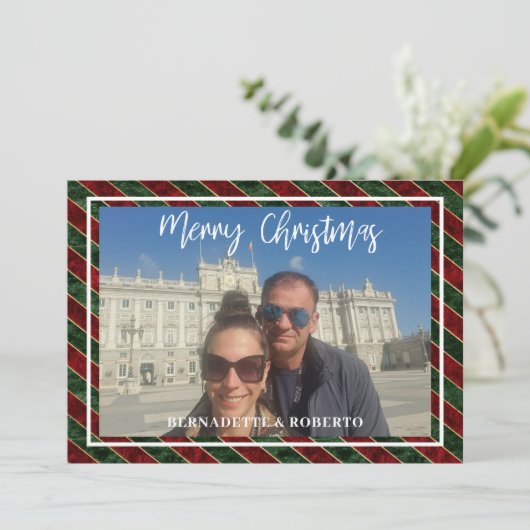 写真水平クリスマスフラットホリド シーズンカード (スタンド正面)
