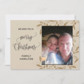 写真水平クリスマスフラット シーズンカード (正面)