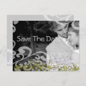 写真渦巻形の日付の保存 案内ポストカード (正面/裏面)