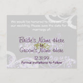 写真渦巻形の日付の保存 案内ポストカード (裏面)