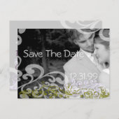 写真渦巻形の日付の保存 案内ポストカード (正面/裏面)