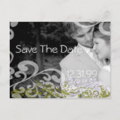 写真渦巻形の日付の保存 案内ポストカード (正面)