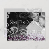 写真渦巻形の日付を保存するナス&ベリー 案内ポストカード (正面/裏面)