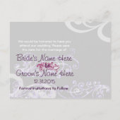 写真渦巻形の日付を保存するナス&ベリー 案内ポストカード (裏面)