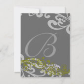 写真渦巻形の結婚式招待状 招待状 (裏面)