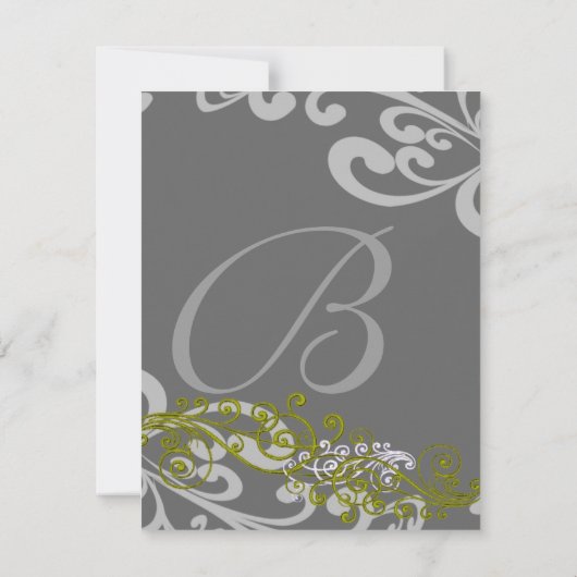 写真渦巻形の結婚式招待状 招待状 (裏面)