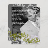 写真渦巻形の結婚式招待状 招待状 (正面/裏面)