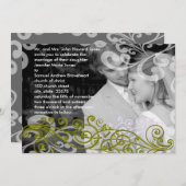 写真渦巻形の結婚式招待状 招待状 (正面/裏面)