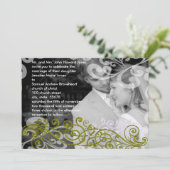 写真渦巻形の結婚式招待状 招待状 (スタンド正面)