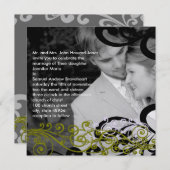 写真渦巻形の結婚式招待状 招待状 (正面/裏面)