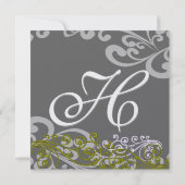 写真渦巻形の結婚式招待状 招待状 (裏面)