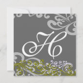 写真渦巻形の結婚式招待状 招待状 (裏面)