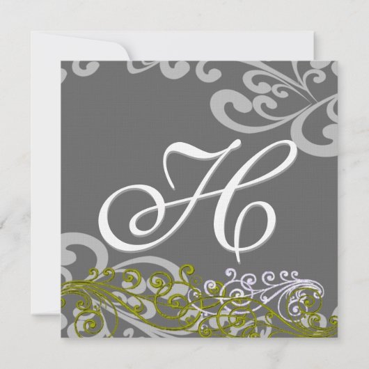 写真渦巻形の結婚式招待状 招待状 (裏面)