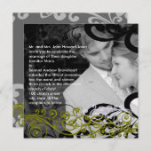 写真渦巻形の結婚式招待状 招待状 (正面/裏面)