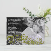 写真渦巻形の結婚式招待状 招待状 (スタンド正面)