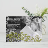 写真渦巻形の結婚式招待状 招待状 (スタンド正面)