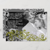 写真渦巻形の結婚式招待状 招待状 (正面/裏面)