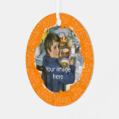 写真焼いたのトーストフレーム上のBeans メタルオーナメント (正面左)