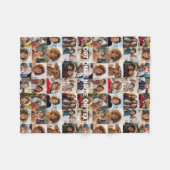 写真熱狂するコラージュ – 最大16枚 フリースブランケット (正面(横))