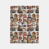 写真熱狂するコラージュ – 最大16枚 フリースブランケット (正面)