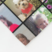 写真熱狂するコラージュ – 最大24枚 フリースブランケット (角)