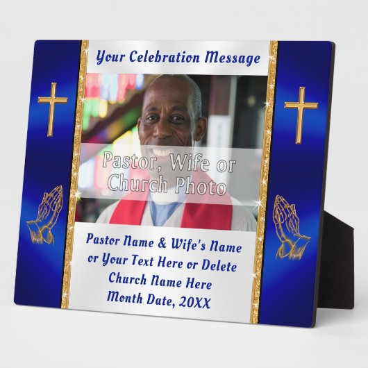 写真牧師とファーストレディ・アニバーサリー・アイディア・ギフト フォトプラーク (側面)