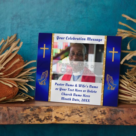 写真牧師とファーストレディ・アニバーサリー・アイディア・ギフト フォトプラーク (側面)