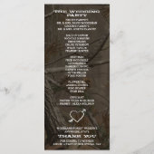 写真狩りはオーバー迷彩柄結婚式 プログラム (裏面)