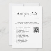 写真狩りIスパイ結婚のゲームは愛のQRをキャプチャ 招待状 (正面)