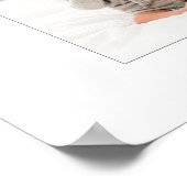 写真独身のパーソナライズされたプリント ポスター (角)