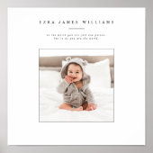 写真独身のパーソナライズされたプリント ポスター (正面)